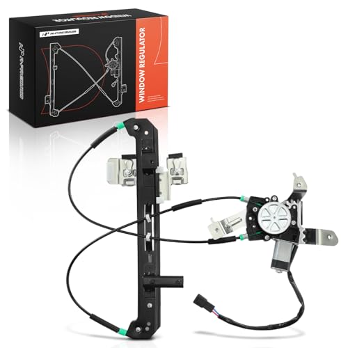 A-Premium Rear Driver Side Electric Power Window Regulator with 2-Pin Plug Motor Assembly Compatible with Cadillac Escalade 2002-2006, Chevrolet Tahoe GMC Yukon 2000-2006, Replaces# 15071221