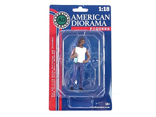 American Diorama - Coche en Miniatura de colección, 76336, White/Blue Cover