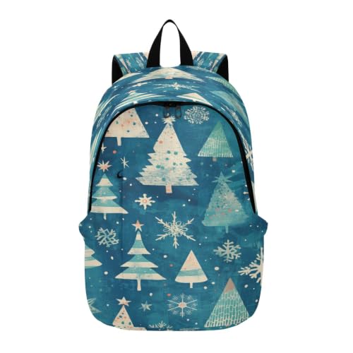 Cartable arbre de Noël art abstrait sac à dos portable léger pour extérieur