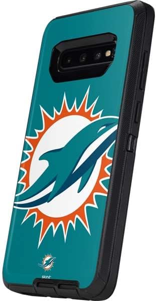 Skinit Decal Skin Compatible with OtterBox Defender Galaxy S10 Plus - Officially Licensed NFL Miami Dolphins Large Logo Design
