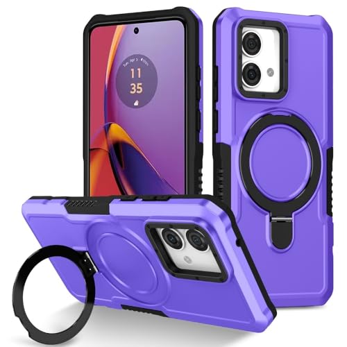 Coque Motorola G54 5G silicone violet avec anneau pour vos vidéos mains libres
