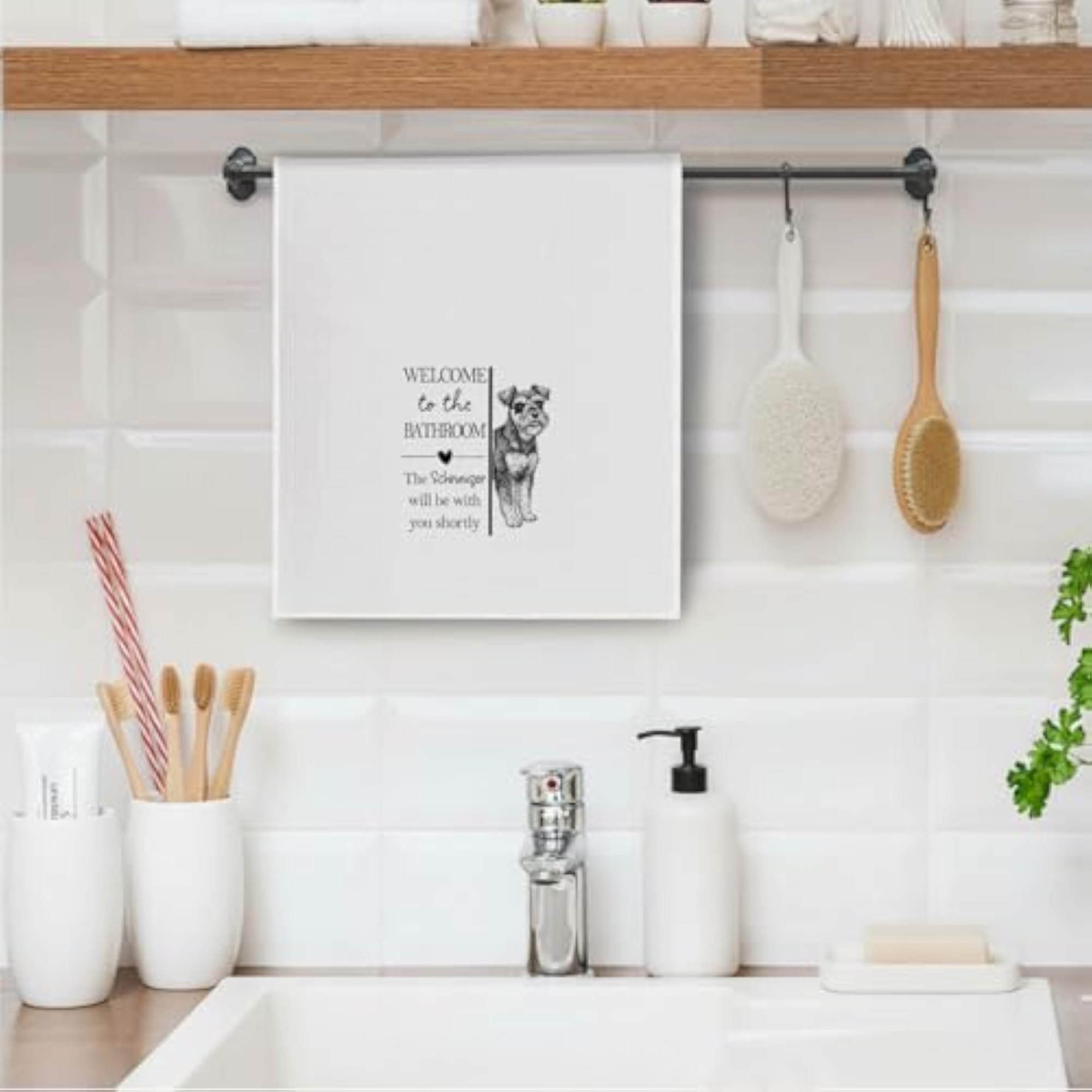 Schnauzer Bathroom Towels, 476