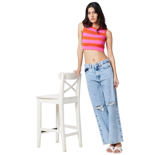 Image of Spykar High Rise Wide-Leg Loose Fit Jeans for Women
