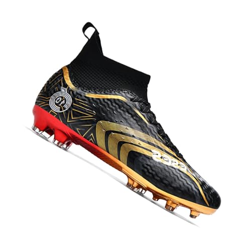 Maylrvjv Soccer Soccer Mens High-Top Ankle: Soccer Cleats for Boys Comfortable Breathable Youth's Football Boots Outdoor Turf Firm Ground Cleats,White