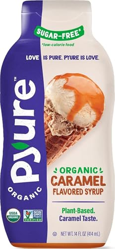 Pyure Organic Caramel Dessert Syrup | Sugar-Free Keto Topping, 14...