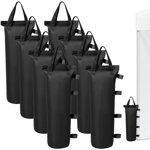 QWORK® 8 Pièces Sac lestage Sable pour Poids pavillon, 51x21cm 800D Oxford Tissu Poids pour tonnelle, pour Pavillons de Camping, tentes Pliantes, cale-Portes