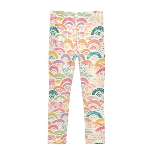 Cute Rainbow Boho Styloddler Girls' Legging Stretchy High Waisted Yoga Pants Running2
