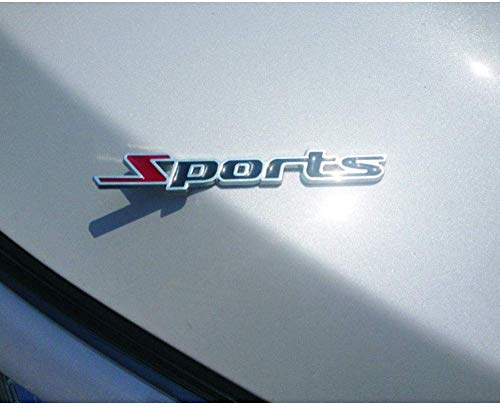 Go-Upp 2Pcs 3D Sports Chrome Metal Car Sticker Emblem Badge Decals Stickers For Ford Jeep Dodge Mercedes Bmw Mustang Volvo Chevrolet Nissan Audi Vw Ford Honda Toyota Jaguar Decoration Accessories #TOP6