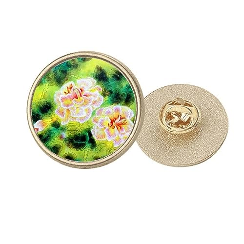 Broche Fleur Peinture Métal Doré Fascination Un Bijou Poétique M