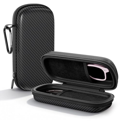 Image of Travel Sunglasses Organizer, Hard Shell Sunglass Case Adjustable Slots for Multiple Sunglass Eyeglass Case