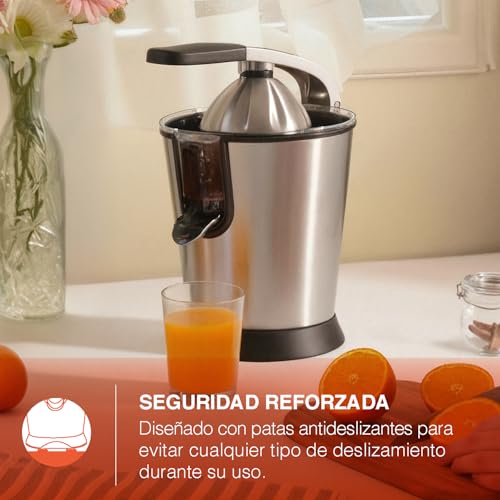 Exprimidor de palanca de acero inoxidable H.Koenig AGR80 4