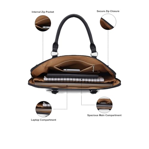 Image of Caprese Splash Laptop Bag for Women (Large, Black)