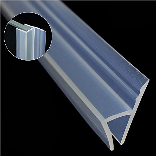 Glass Shower Door Seal Strip(No adhesive Include), Frameless Weather Stripping Seal Sweep for Door Windows, Flexible with Durable Weatherproof Silicone for 3/8