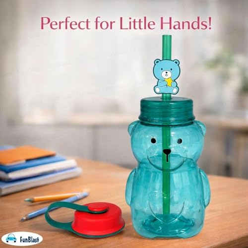 Bouteille d'eau pour l'école et sorties enfants FunBlast 430 ml verte