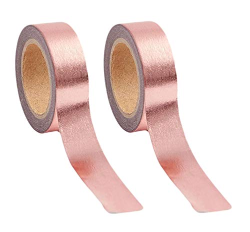 Ruban adhésif washi métallique or rose scrapbooking masking tape loisirs créatifs