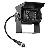Rückfahrkamera, HD 18 Infrarot LEDs Nachtsicht Rückfahrkamera mit 4 Pin Aviation Stecker, IP68 wasserdicht, 100° Weitwinkel, geeignet für LKW/Anhänger/Busse/Lieferwagen (9-36 V)