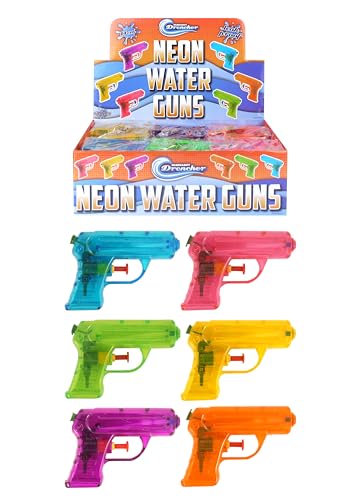 Henbrandt 2 x Mini Water Pistols 11cm Kids Toys Summer Fun Paddling Pool Garden Party Water Gun Pocket Money Toy Outdoor Game Party Favour Loot Bag Fillers for Boys and Girls
