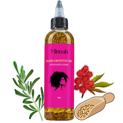 Minnah Hair Growth Oil, Fenugreek Herbal Hair Growth Oil for Black Women, Organic Rosemary/Chebe Hair Essential Serum, Natural Batana & Fenugreek & Castor Hydrating Hair-Butter (1 PCS)