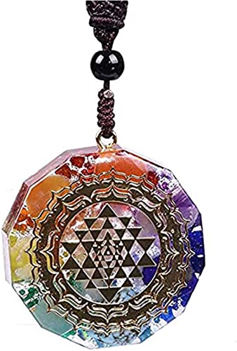 Collier avec pendentif en orgonite Sri Yantra - Collier d'énergie chakra de la géométrie sacrée - Bijoux de méditation, collier en orgonite 2022 Cover