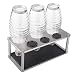 Produktbild HunDun Premium SodaStream Flaschenhalter aus Edelstahl, Abtropfhalter Inkl. Abtropfmatte für z.B Soda Stream Crystal, Easy, Fuse, Emil UVM.