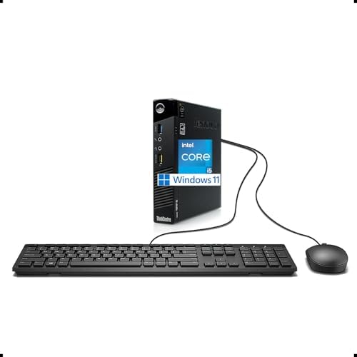 Lenovo ThinkCentre M73 Mini Desktop Computer PC, Intel Core i5-4570, 8GB RAM, 120GB SSD, WiFi, Bluetooth, US QWERTY Keyboard, Windows 11 Pro (Refurbished) - View 3