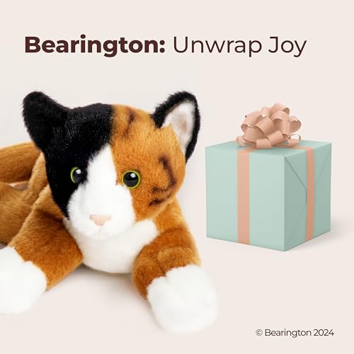 Image of Bearington Lil' Callie Stuffed Animal - 8 inch Posable Kitty Plush Stuffy with Soft Tricolor Fur and Weighted Inner Bean Bags - Adorable Calico Kitten Plushie Toy and Cuddly Gift for Kids and Cat Lovers