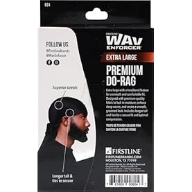 Alternative view of WavEnforcer Premium Do-Rag Black