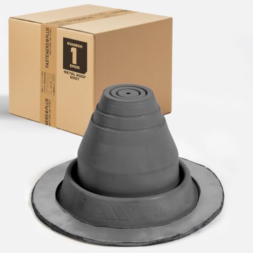 Fasteners Plus #1 Round EPDM Metal Roof Pipe Flashing Boot
