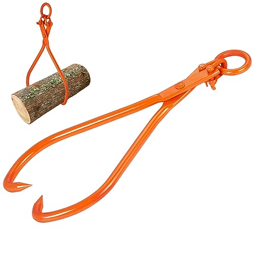 Image of VEVOR Log Skidding Tongs, 32 inch 2 Claw Log Lifting Tongs, Heavy Duty Steel Lumber Skidding Tongs, 1543 lbs /700 kg Loading Capacity, Log Lifting, Handling, Dragging & Carrying Tool