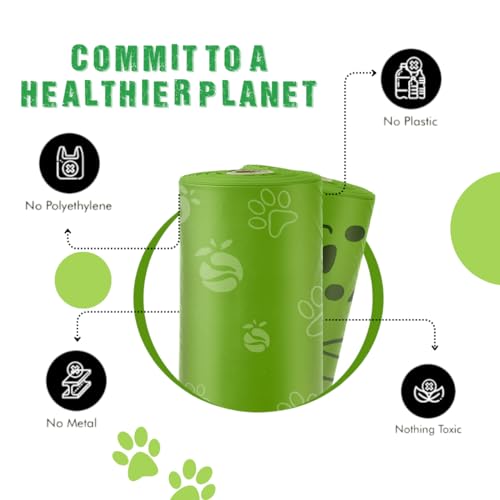 Dog Poop Bags, 100% Certified Home Compostable, 13 x 9 Inches – 270 Count (15 Bags per Roll, 18 Rolls), TUV OK Compost Home Certified Dog Poop Bags, 100% Certified Home Compostable, 13 x 9 Inches – 270 Count (15 Bags per Roll, 18 Rolls), TUV OK Compost Home Certified