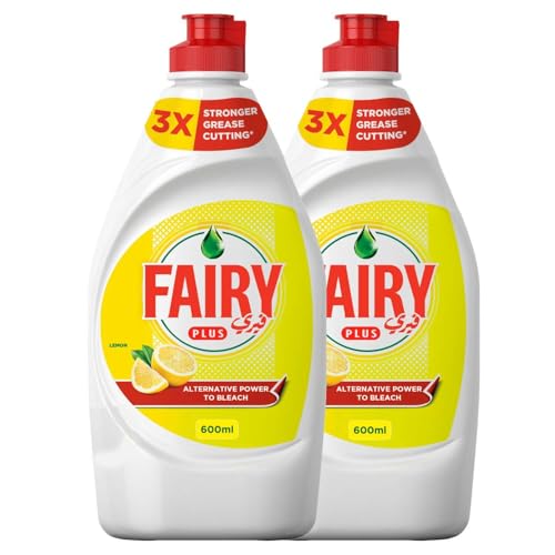 Fairy Lemon Liquid Dishwashing Soap 600mlx2