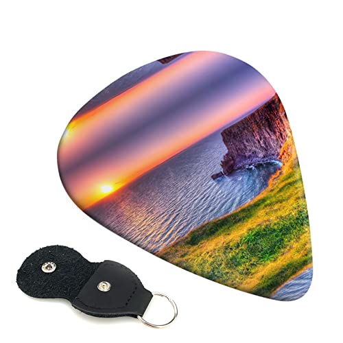 Ireland Sunset Seascape Lot de 6 médiators pour guitare acoustique, guitare électrique, basse, ukulélé – fins, moyens et… - Les Beatles, Paul McCartney, John Lennon, RIngo Starr, George Harrison Ireland Sunset Seascape Lot de 6 médiators pour guitare acoustique, guitare électrique, basse, ukulélé – fins, moyens et…