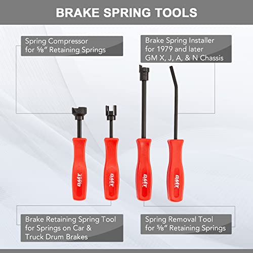 Orion Motor Tech 32Pc Dual Brake Tools, 2 In 1 Disc Brake Caliper Tool Set And Drum Brake Tool Kit, Brake Caliper Tool And Brake Drum Tool With Brake Spring Tool Pliers Installer Remover Adjuster #TOP5