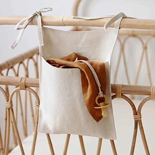 Baby Crib Storage Bag,Organizer Baby Crib,Organizer for Crib Baby Crib,Hanging Diapers Kids Toys,Baby Crib Cabin Bedside Storage Bag Bed Linen Hanging Pocket Baby Room Nursery Cot Caddy Bed Organizer - Image 4