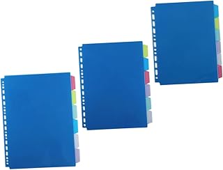 TEHAUX 3 Conjuntos De Abas Para Caderno Bloco De Notas Clipes Para Fichário Divisores De Índice Divisores De Fichário De Papel Divisores De Papel Marcadores De Bloco De Notas