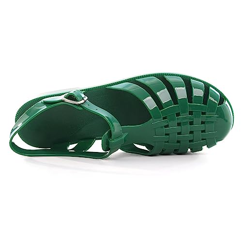 Image of Hee grand Crystal Jelly Heel Sandals for Women Summer Beach Jelly Shoes
