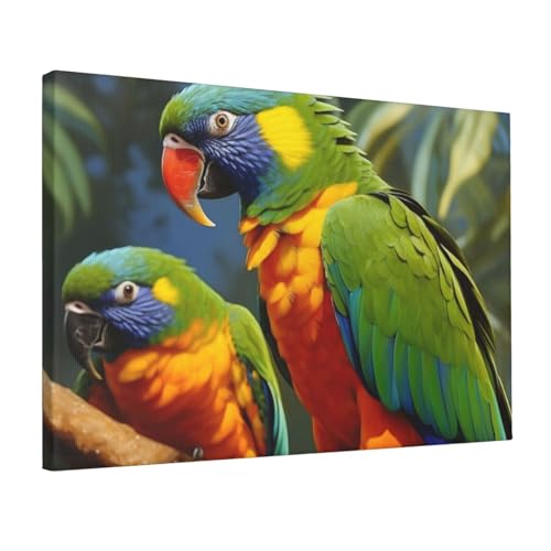 Affiche perroquet impression toile art mural UNIOND salon et bureau