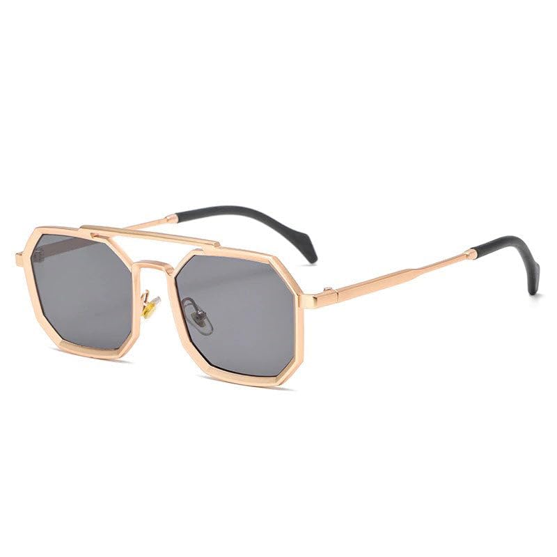 SpadeAcesUV Protected Vintage Polygone Unisex Sunglasses Metal Frame
