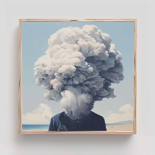 Nube Diamond Painting Adultos, Abstracto Cuadros de Diamantes, 5D Puzzle Diamantes Cuadros en Punto de Cruz Diamond Art Painting Kit, Hobby Ccreativi Adulti, Decoración Pared Hogar 70x70cm fv6-q36