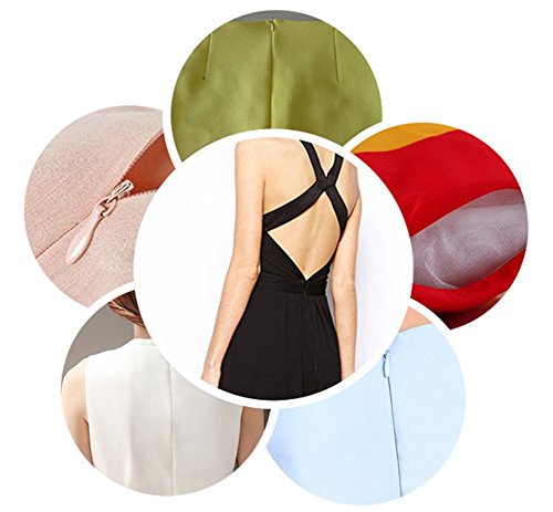 50pcs Long Nylon Invisible Zippers for DIY Sewing Back Dress Cushion Tailoring Accessories Tailor Tool (Grey, 15inch)