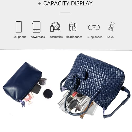 Image of Woven Tote Bag for Women, Hobo Bag for Work, Large Beach Travel Handbags and Purses, Retro Shoulder Bag, Shopping Bag