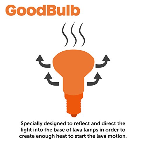Goodbulb 25 Watt Lava Lamp Reflector, E17 Base, R39 Shape, Dimmable, Warm White Color (Pack Of 3 Bulbs) #TOP1