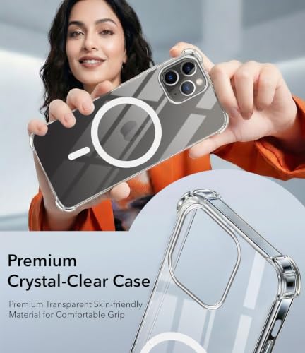 Image of Jkobi Shockproof Crystal-Clear Back Cover for Apple iPhone 11 Pro Max (Magsafe Wireless Support | Drop & Camera Protection | Hard Polycarbonate)