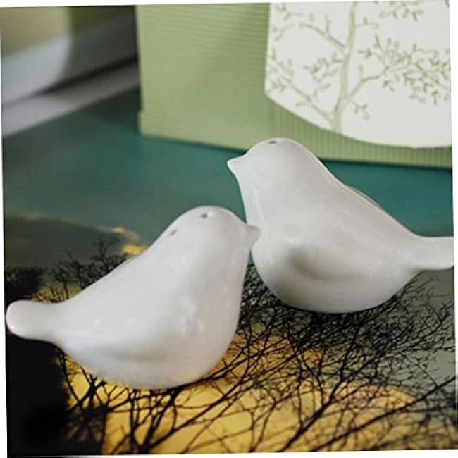 Yeory Lovebirds in The Window Ceramic Salt & Pepper Shakers Creative Bird Spice Jar Kitchen Tools Gadgets Party Supplies 1pair, Seasoning Pot