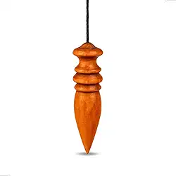 Pêndulo Egípcio de Madeira com Chumbo para Radiestesia, 15 cm