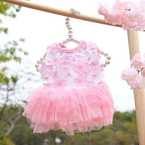 Roupas elegantes para cães de estimação, vestido de princesa de cachorrinho de malha listrada(Purple