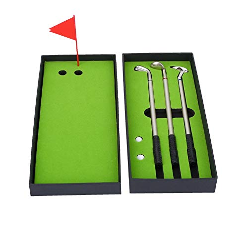 MAGT Stift-Set 3PCS Mini Golfschläger Kugelschreiber-Set Einzigartiger Stil Golf-Kugelschreiber-Set Mit Kugelschreiber-Flaggen-Briefpapierdekorationen