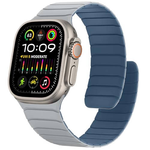 Bracelet silicone magnétique Apple Watch Ultra au design épuré