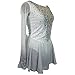 DONGPAO Girls' Figure Skating Dress Professional Ice Skating Dresses Women's Handmade Roller Skate Competition Costumes,Gray,S