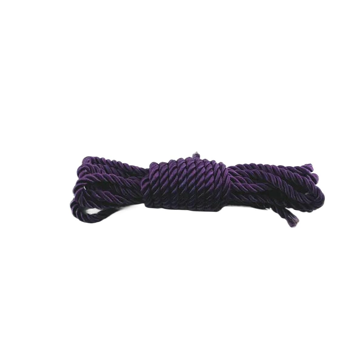 Macrame Rope Twisted String,Diameter:5mm Cord DIY Bracelet Wax Thread Length:5m(18 Purple)